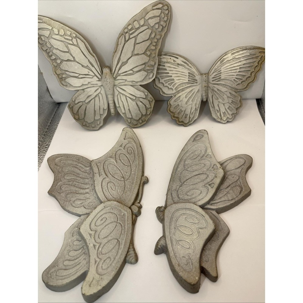 Universal Statuary Homco Retro Plastic Butterfly Wall Plaque Set vintage 70s